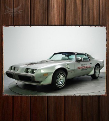 Металлическая табличка Pontiac Firebird Trans Am T A 6.6 RPO L78 10th Anniversary Daytona 500 Pace Car (Y89)